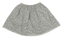 Smotanová sieťovaná sukňa s duchy H&m