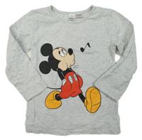 Šedé melírované triko s Mickeym LC Waikiki