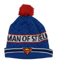 Modro-červená čepice s nápisem - Superman H&M vel. 134-152 