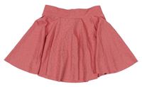 Ružová vzorovaná kolová sukňa C&A