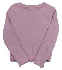 Svetloružové rebrované crop tričko PRIMARK