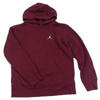 Vínová mikina s logem a kapsou a kapucí Air Jordan