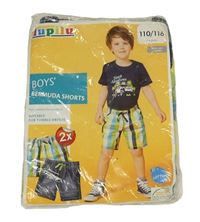 2x - Cargo plátěné kraťasy - Kostkované, tmavomodré riflového vzhledu lupilu