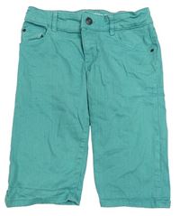 Modrozelené stretch fit rifľové kraťasy H&M