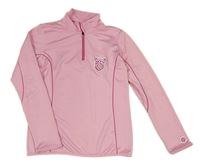 Svetloružová športová mikina s nášivkou alive