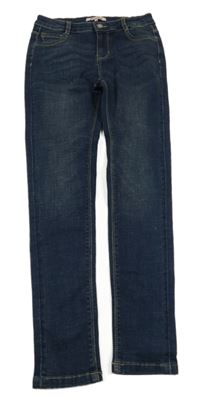 Tmavomodré skinny teplákové rifle esentiel