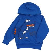 Cobaltovoě modrá mikina s dinosaurom a kapucňou Kiki&Koko