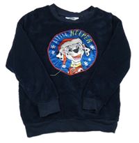 Tmavomodrá plyšová mikina s PAW PATROL - Marshall s vánočním motívom nickelodeon