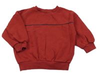 Tmavočervená oversize mikina s pruhom George