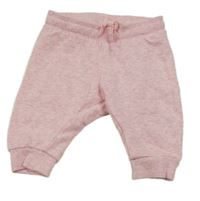 Světlerůžové melírované tepláky 