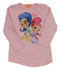 Světlerůžové triko se Shimmer&Shine nickelodeon