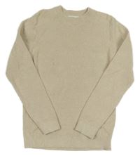 Světlebéžový melírovaný žebrovaný svetr PRIMARK