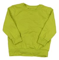 Limetková mikina s nápismi a potlačou George