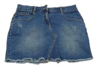 Modrá riflová sukně ošoupaného vzhledu JONAS NIELSEN