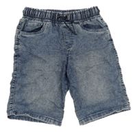 Modré plísňové teplákové riflové kraťasy F&F