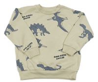 Smetanová oversize mikina s dinosaury M&S