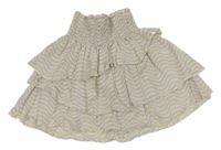 Smetanovo-lila vzorovaná ľahká vrstvená sukňa H&M