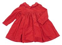 Červené menšestrové šaty s golierikom a všitým body So Cute