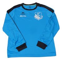Modro-čierne športové tričko so znakom erima