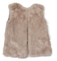 Pudrová pletená vesta/cardigan s kožešinou PRIMARK