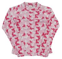 Ružové spodné funkčné tričko s motýlikmi Trespass
