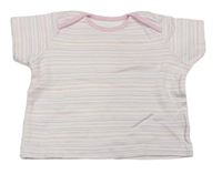 Ružovo-bielo-fialové pruhované tričko George