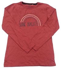 Vínové tričko s dúhou a kamienky s nápismi Yigga