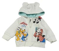 Bílá propínací mikina s kapucí a Mickeym s přáteli Primark