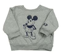 Sivá melírovaná mikina s Mickeym zn. GAP
