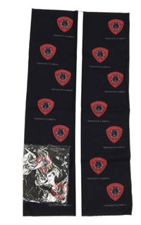 Nové - Černý multifunkční nákrčník s potiskem