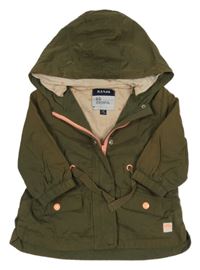 Khaki šusťáková jarní parka s kapucí Kiabi