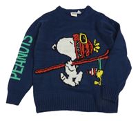 Tmavomodrý svetr se Snoopym