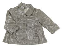 Stříbrná lněná podšitá parka Tape A L'Oiel