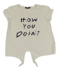 Smotanové tričko s nápisem - Friends