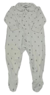 Biely overal s kotvami a golierikom H&M