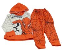 2set - Bílo-červená mikina se Spidermanem a kapucí + červené tepláky