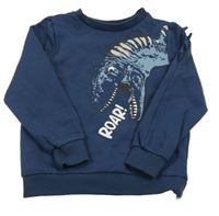 Tmavomodrá mikina s dinosaurom Pep&Co