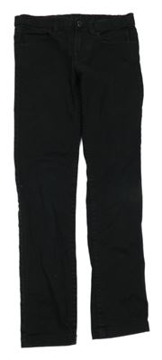 Čierne plátenné skinny nohavice H&M