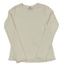 Smotanové rebrované tričko H&M