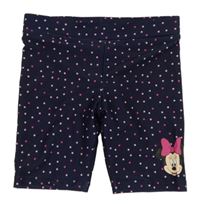 Tmavomodré puntíkaté UV kraťasy s Minnie Disney