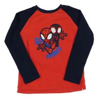 Červeno-tmavomodrá fleecová pyžamová mikina se Spidermanem Primark