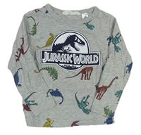 Sivé tričko s dinosaury - jurský svět H&M