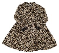 Hnedo-čierne ľahké leopardí šaty Name it