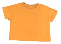 Neónově oranžové oversize tričko s vreckom George