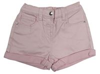 Svtlerůžové plátenné kraťasy zn. Matalan