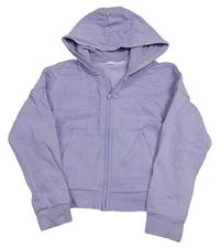 Lila propínací crop mikina s kapucí M&S