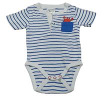 Bílo-modré pruhované body s krabem Pocopiano