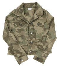 Khaki army plátenná crop bunda F&F