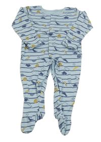 Modrý pruhovaný overal s dinosaurami George