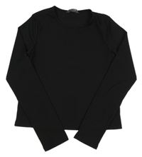 Čierne rebrované crop tričko Primark